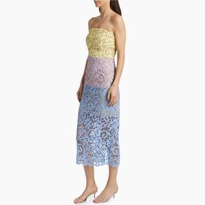 Milly Kait Colorblocked Lace Cocktail Dress size 10